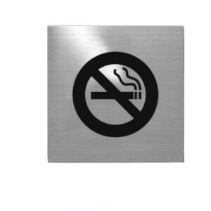 Stainless Steel "NO SMOKING" Sign