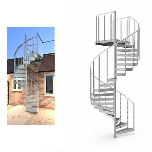 Stainless Steel Spiral Staircase 160 x 300 cm (for Indoor & Outdoor Purpose)