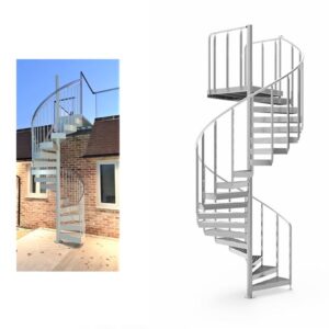 Stainless Steel Spiral Staircase 180 x 300 cm (for Indoor & Outdoor Purpose)