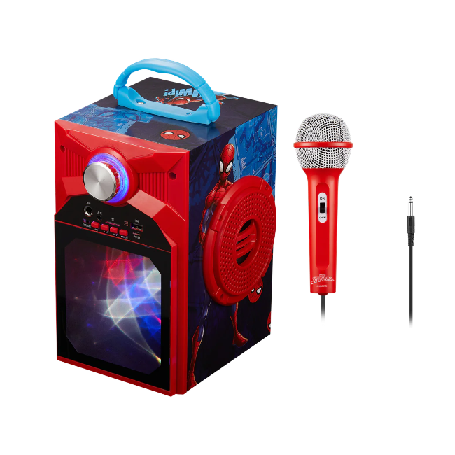 15 Spider-Man Galaxy LED Stars Karaoke Machine MV-1016-SP - Image 1