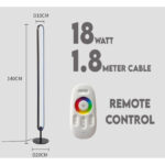 Gadgeton LED Curved Corner DUO RGB Floor Light Lamp with Remote & App Control + Modern Round RGB LED Wall Light Lamp with Remote Control - Image 3