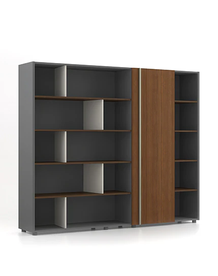 1-102.webp Gaddi Wall Cabinet W2200 x D400 x H1850mm Cabinet American Walnut - Image 1