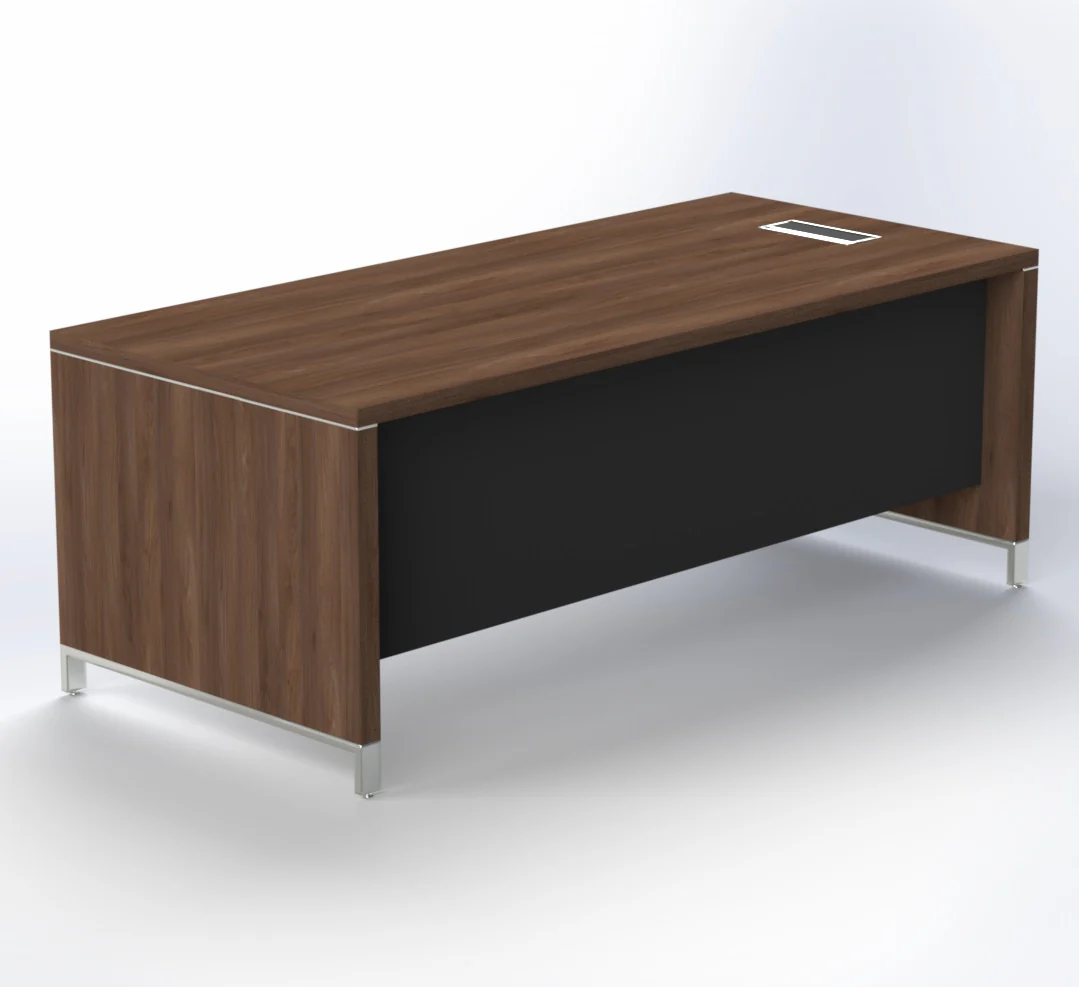 1-12-4.webp Linea Due Straight Desk W1400 x D800 x H750mm Executive Desks - Image 1