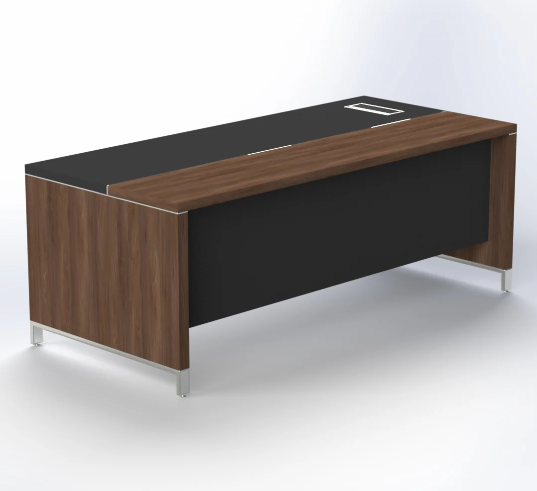 1-13-3.webp Linea Due Straight Desk (Premium) W1400 x D800 x H750mm Executive Desks - Image 1