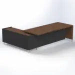 Linea Due with Credenza Return Executive Desks - Image 7