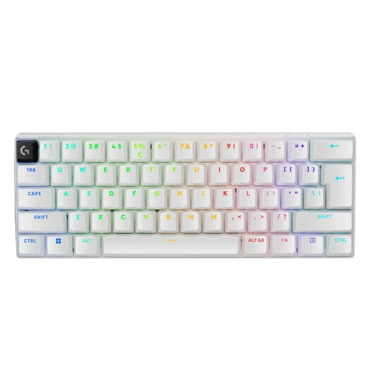 1-2-1.webp Logitech G PRO X 60 LIGHTSPEED Wireless RGB Mechanical Gaming Keyboard, Optical Tactile Switch - White (US Layout) - Image 1