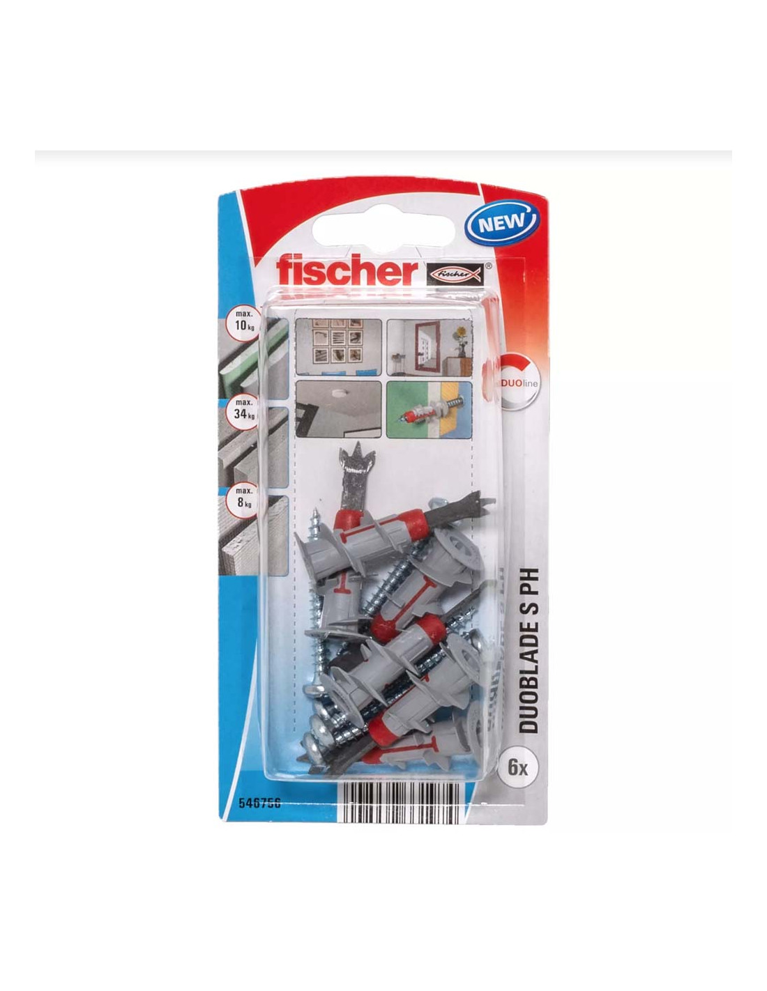 1-2-6.jpg FISHCHER DUOBLADE S PH K NV PLUG + PAN HEAD SCREW 6PCS - Image 1