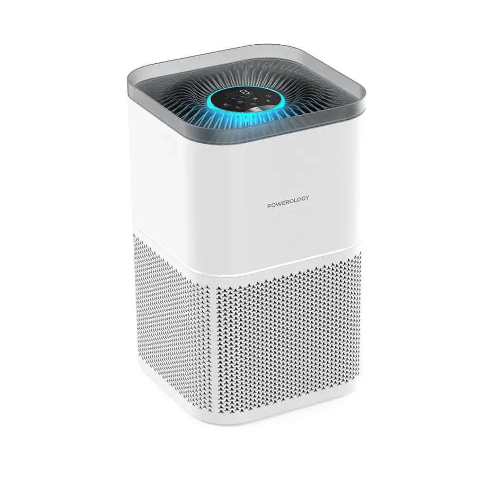1-2-8.webp Powerology Smart Air Purifier Eliminate Odor & Smoke - White - Image 1