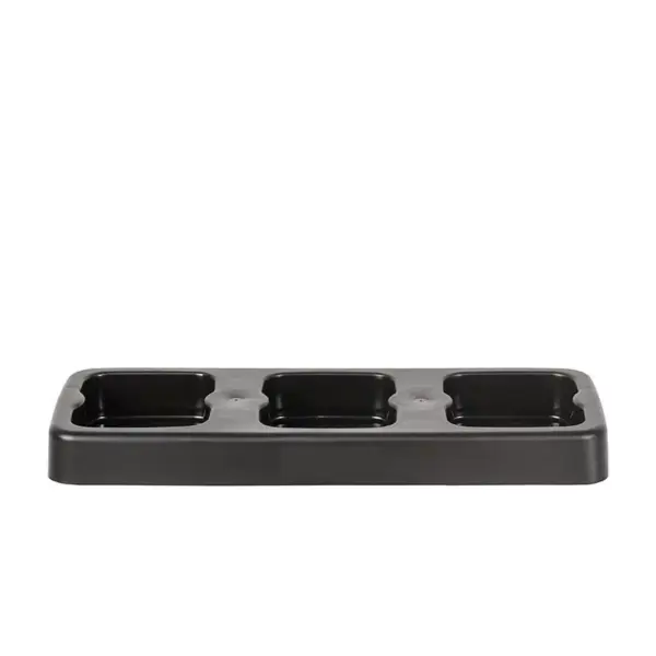 Sort Bin Metal Base 3x20L – Black 49 x 27 x 7,5 cm