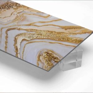 UV Coated High Glossy 3D printed Decorative Marble Sheet 3MM