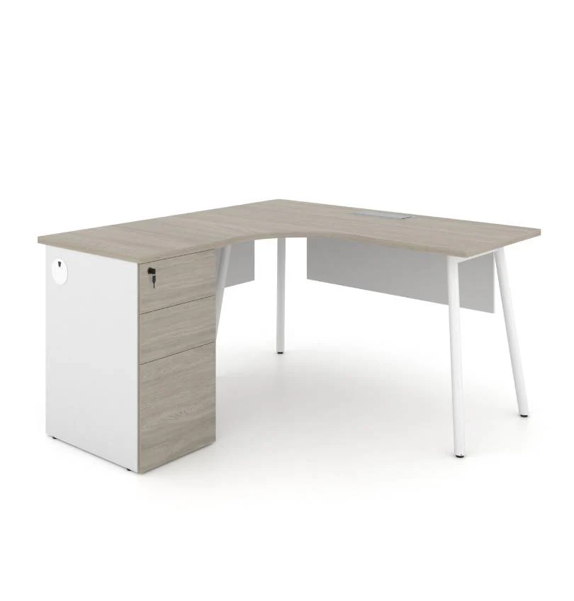 1-38-1.webp Nora L-Shaped Desk with Pedestal W1500 x D1500 x H750mm Workstations - Image 1