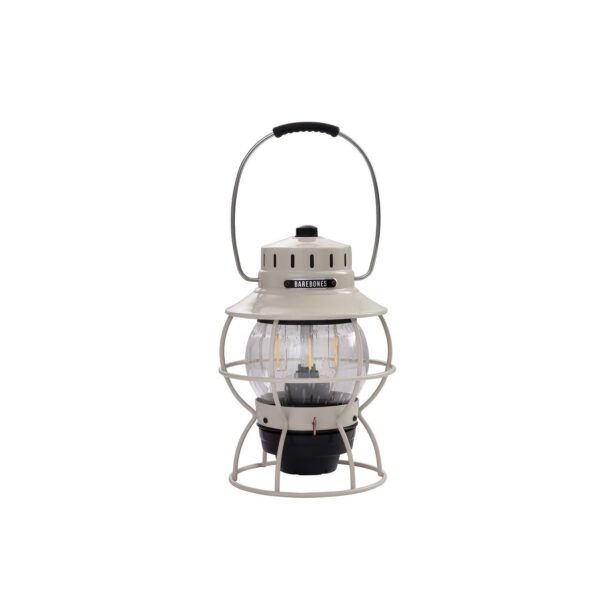 Barebones Living Railroad Lantern Vintage White