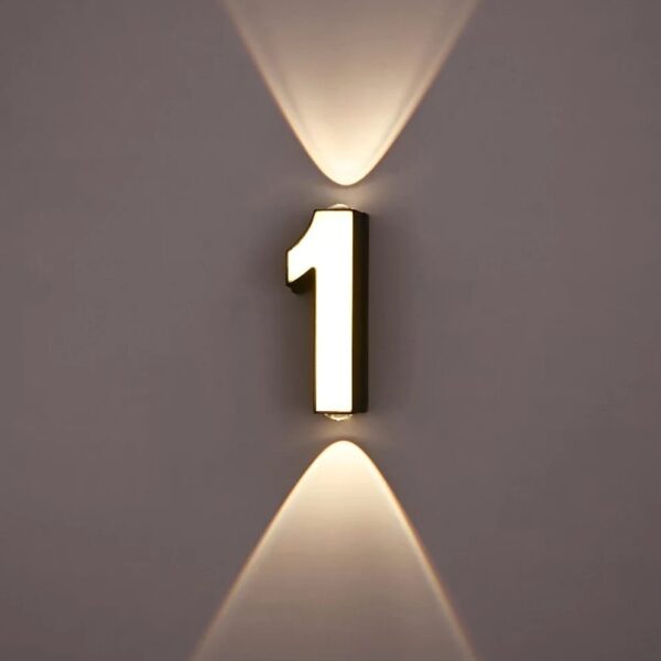 7W LED Wall Lamp Digit Number Indoor amp Outdoor IP65 Waterproof Modern Minimalism Style