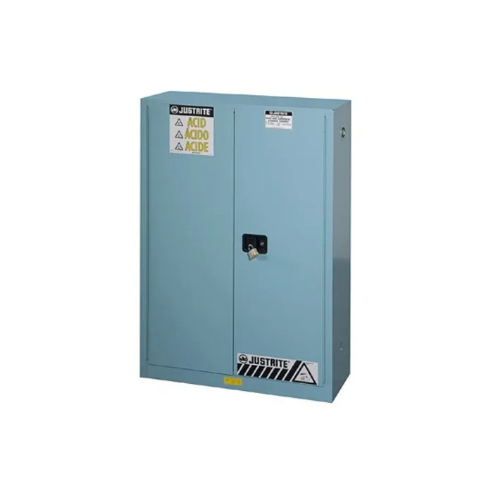 1-5-3.webp Sure-Grip® EX Corrosives/Acid Steel Safety Cabinet, 45 Gallon, 2 Manual Close Doors, Blue - Image 1