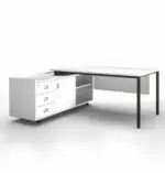 Agile Desk with Credenza Return W2200 x D1800 x H750mm Executive Desks Workstations - Image 5