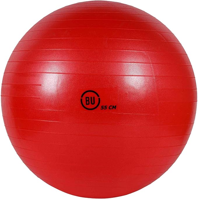 1-9.jpg BU FITNESS ANTI BURST GYM BALL 55 CM - Image 1