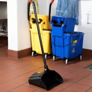 RUBBERMAID EXECUTIVE SERIES LOBBY PRO PLASTIC UPRIGHT DUST PAN - BLACK