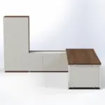 Elite Desk with Credenza Return & Cabinet W2200 x D2900 x H1600mm Executive Desks - Image 2