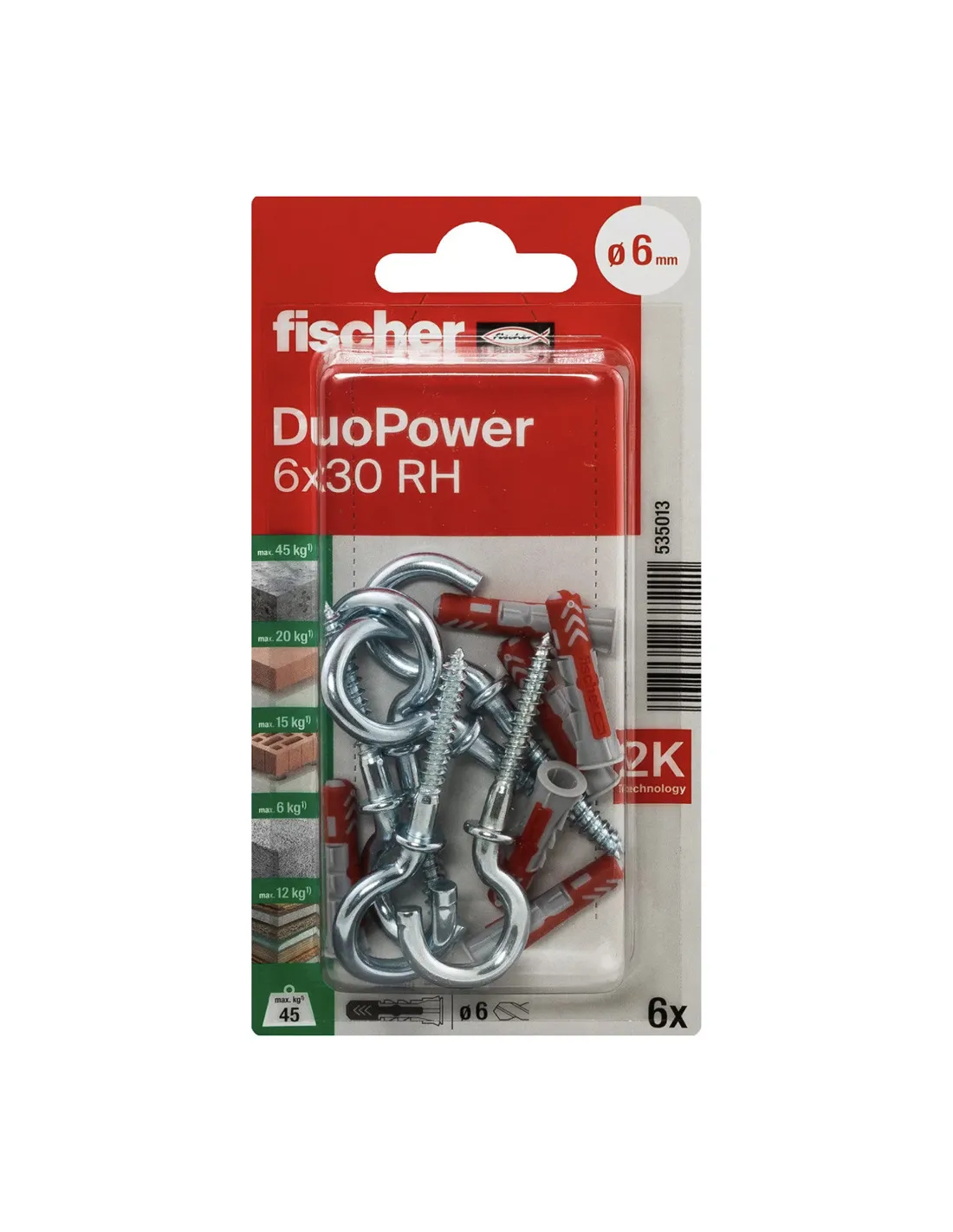 11-34.webp FISHCHER DUOPOWER 6X30 RH K NV PLUG + ROUND HOOK 6PCS - Image 1