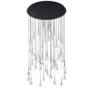 CHANDELIER LUMIDECO RAINDROPS IP20 SUSPENDED LIGHT 3000K BLACK LUMINAIRES-200W