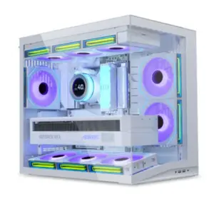 LIAN LI O11 Dynamic Mini V2 ATX Mid Tower Gaming Case - White (Fans Not Included)