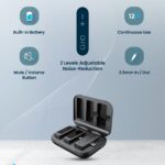 Powerology MFI Dual Connector Wireless Lavalier Microphone x1 Mic 1000mAh - Black - Image 2