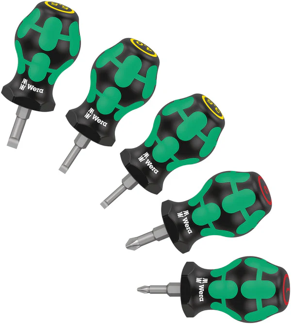 12-5.webp Wera Kraftform Stubby Screwdriver Set 5pc + Plastic Rack - Image 1