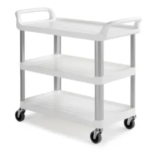 3 SHELVES TROLLEY ( WHITE )