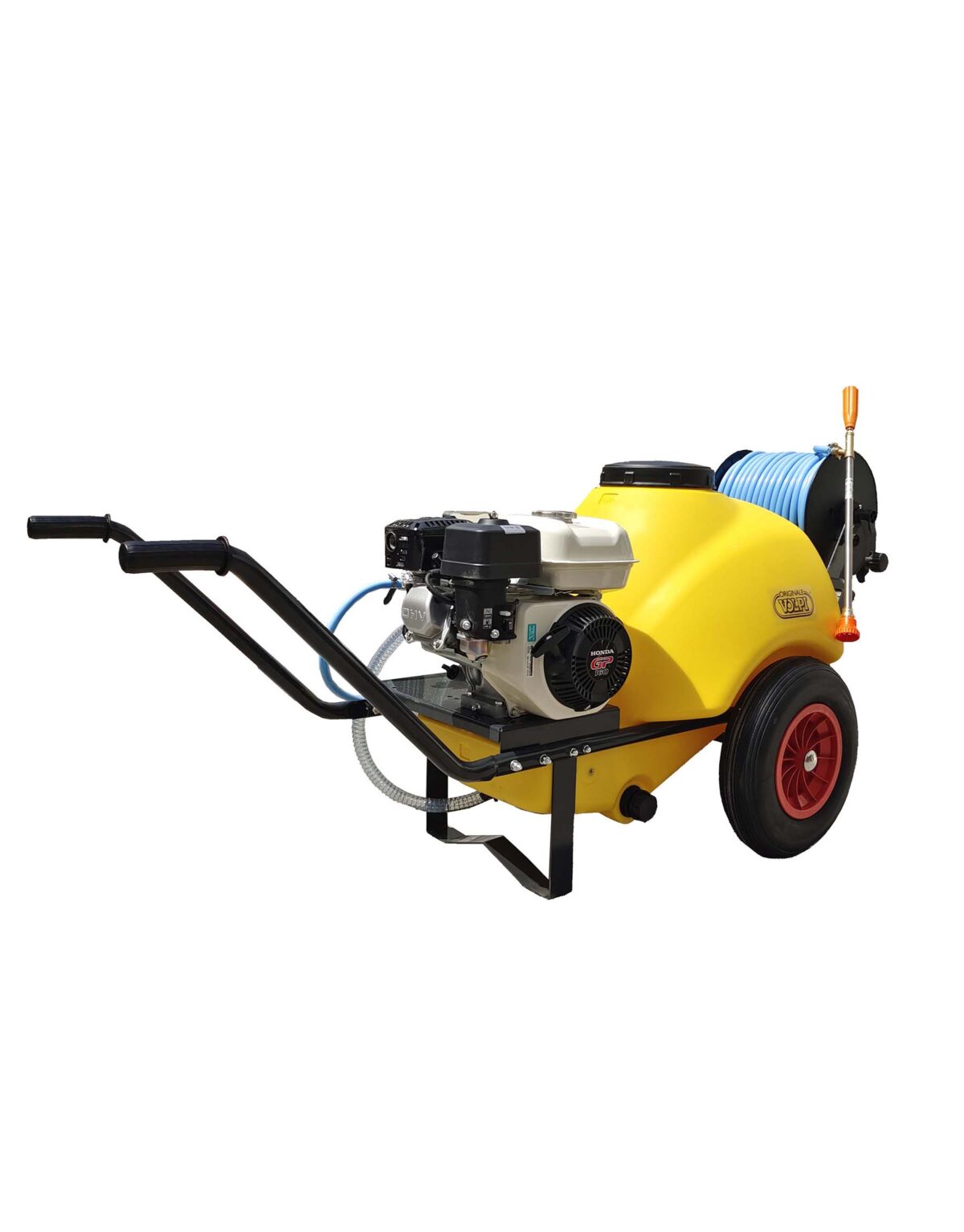 Volpi Wheel Barrow Sprayer 120L Tank Capacity, 50M Hose, Honda Engine - Image 1