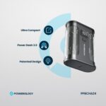 Powerology Crystalline Series Power bank 10000mAh PD 35W - Transparent/Grey - Image 4