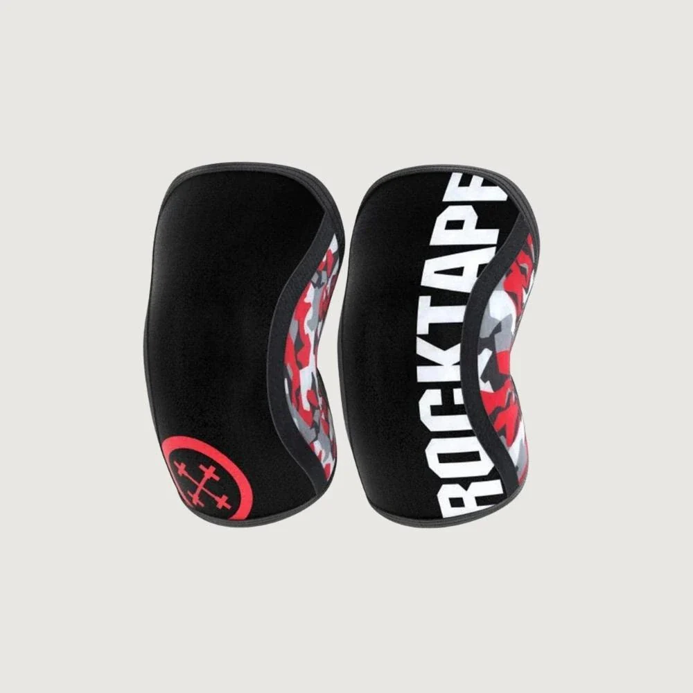 14-1-2.webp RockTape Assassins Red Camo Knee Sleeves - 5mm - Image 1