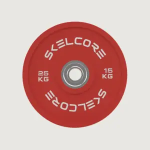 CPU COLOURED BUMPER PLATE-25KG RED