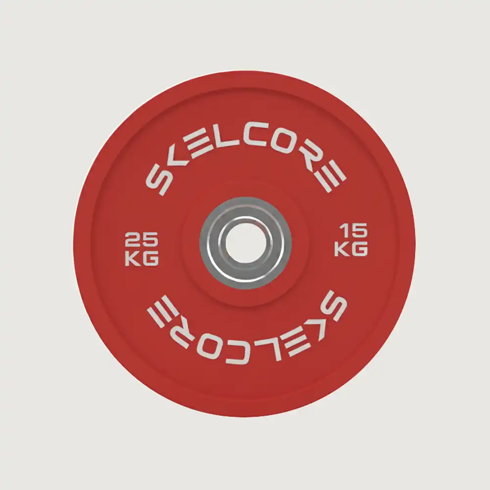 14-2-1.webp CPU COLOURED BUMPER PLATE-25KG RED - Image 1