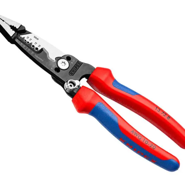 Knipex - 13 72 8 | "American Style" Multi-Function Wire Stripping Pliers | Multi-Component Handle | Black Atramentized - 200mm