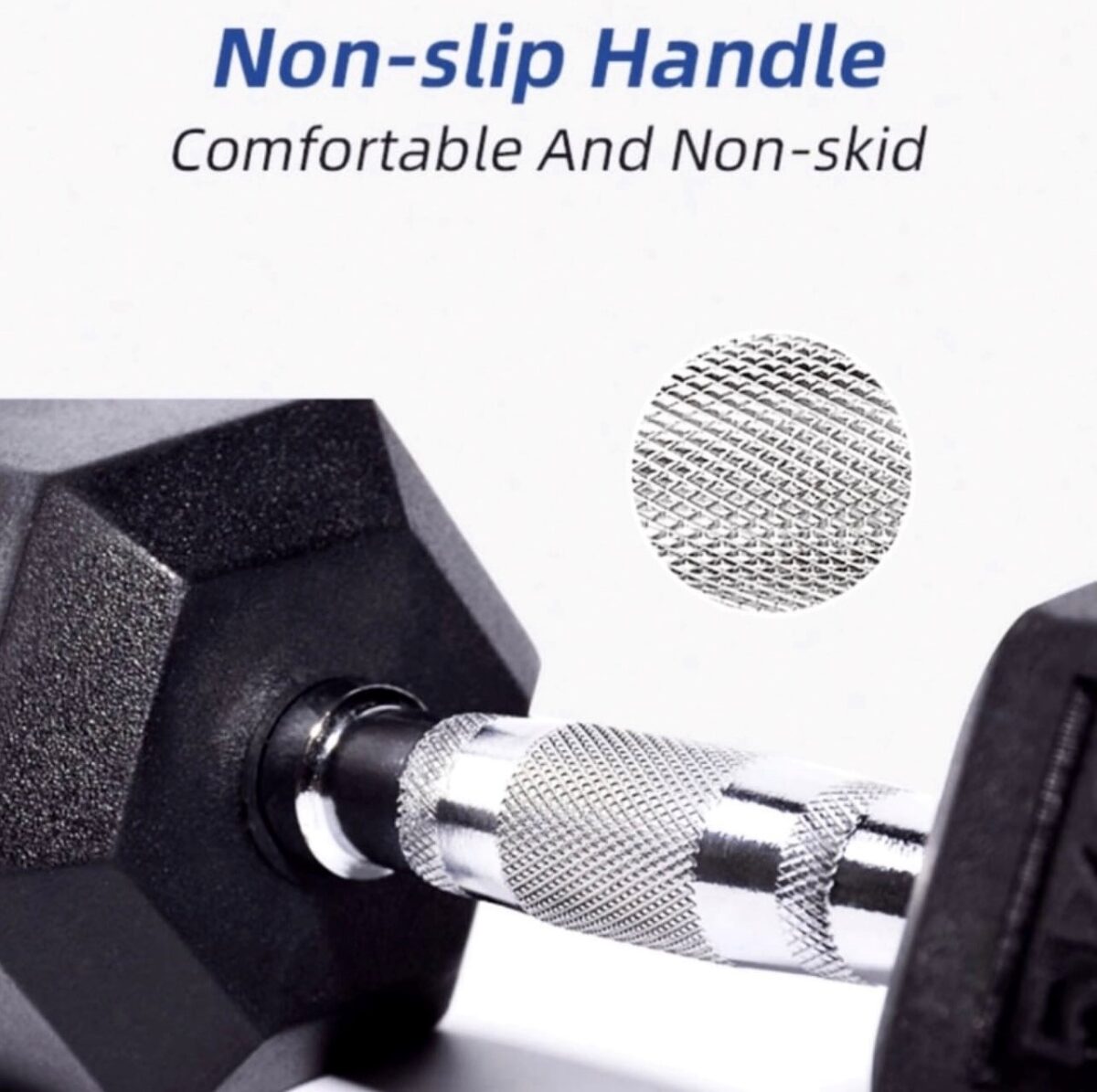 IVANKO Hex Rubber Dumbbell Pair - Image 3