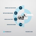 Powerology 4in1 180° Foldable Car Vacuum Cleaner - White - Image 2