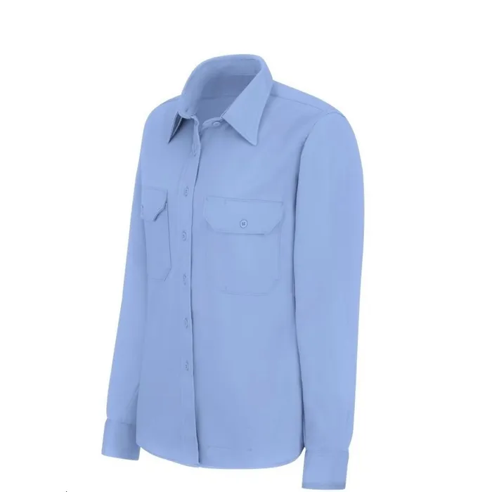 18-1-4.webp FRC Tecasafe® Shirt, Flame Resistance, CAT1, NFPA 2113, UL-Light Blue - Image 1