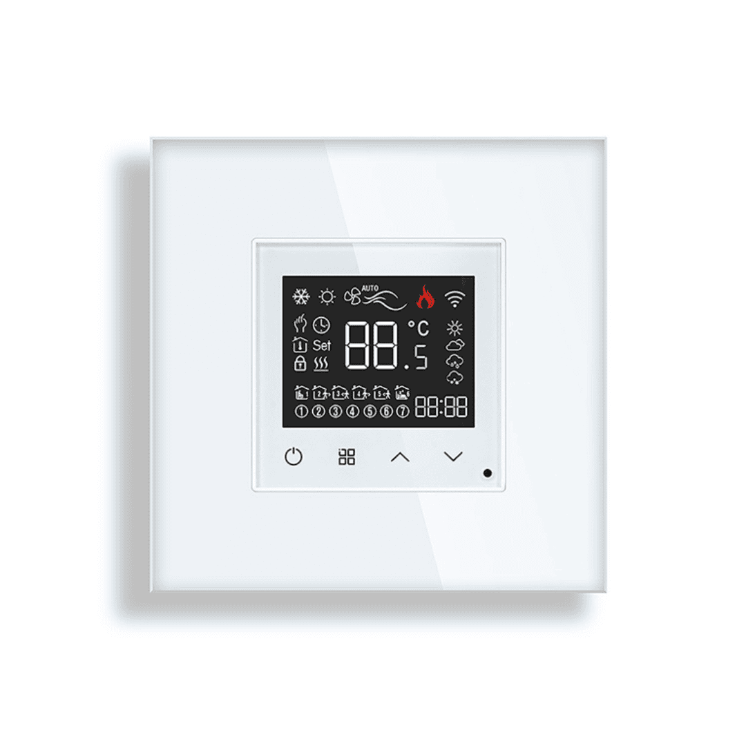 18-1.png Wi-Fi Floor Heater Thermostat - White - Image 1