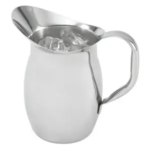 PITCHER BELL SHAPED, 2 QUART, STAINLESS STEEL