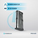 Powerology Crystalline Series Power bank 20000mAh PD 65W - Transparent/Grey - Image 2