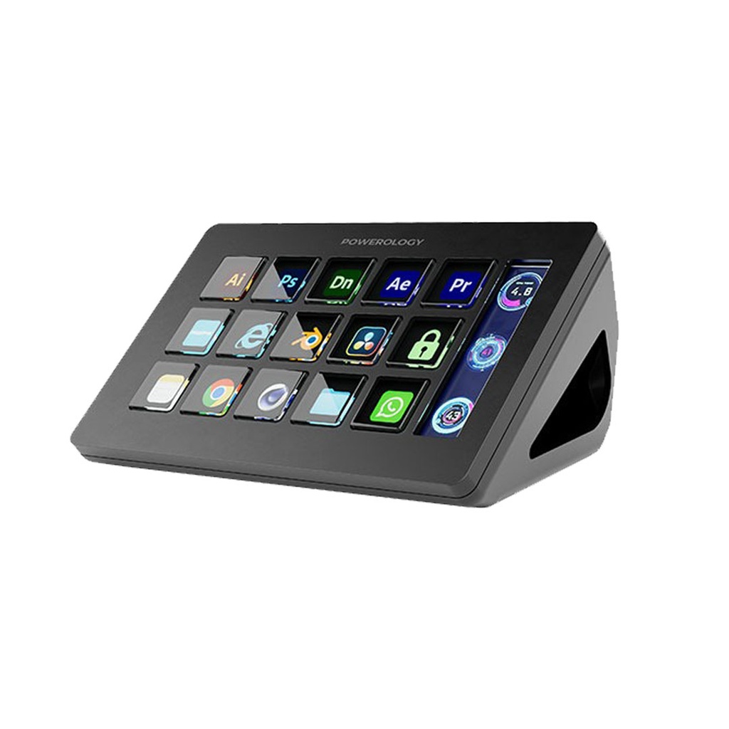 19-4.jpg Powerology Stream Deck ( Interactive Buttons & Custom Software ) - Black - Image 1