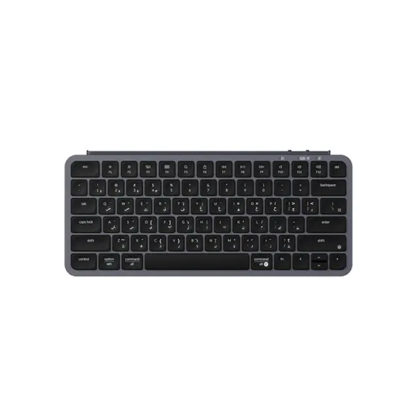 Keychron B1 Pro Ultra-Slim Wireless 75% ZMK Custom Keyboard for Windows & Mac, English/Arabic - Space Grey
