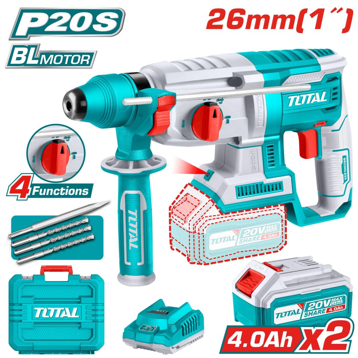 TOTAL Cordless rotary hammer - Image 1
