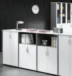 Universal 3-Level Cabinet (White Body) W800 x D400, H1100mm - Image 2