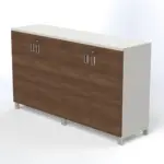 Linea Due Credenza W1600 x D420 x H920mm Maryland Walnut B - Image 4