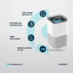 Powerology Smart Air Purifier Eliminate Odor & Smoke - White - Image 4