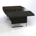 Linea Uno Curved Meeting Table W2400 x D1400 x H750mm Meeting & Conference - Image 2