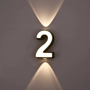 7W LED Wall Lamp Digit Number Indoor amp Outdoor IP65 Waterproof Modern Minimalism Style