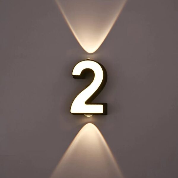 7W LED Wall Lamp Digit Number Indoor amp Outdoor IP65 Waterproof Modern Minimalism Style