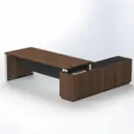 Elite Executive Desk with Credenza Return W1800 x D2100 x H750mm - Image 2